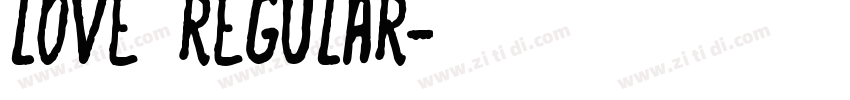 Love Regular字体转换